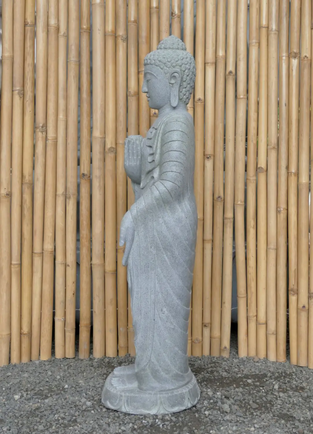  Product image 5 of the product “Standing Buddha with Lotus Flower, ca. 124 cm H ”